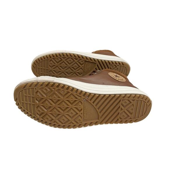 CONVERSE CHUCK TAYLOR ALL STAR SNEAKER BOOTS CHESTNUT BROWN LEATHER UNISEX - Picture 5 of 7